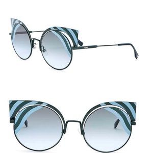 BNIB Fendi 35 mm Cutout Cat Eye Sunglasses
